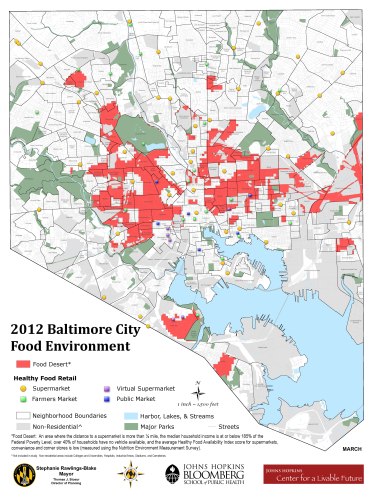 Food Desert Map of Baltimore City